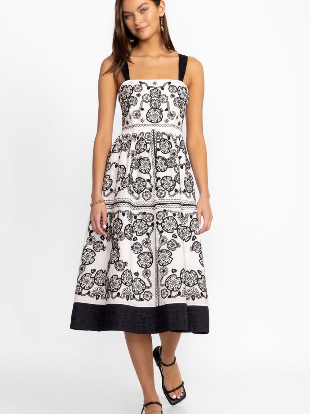Johnny Was Mel Embroidered Midi Dress - Picture 3 of 12